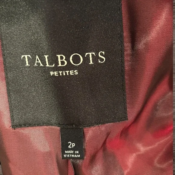 Talbots Petites Wool-Blend Plaid Coat Jacket — Size 2P